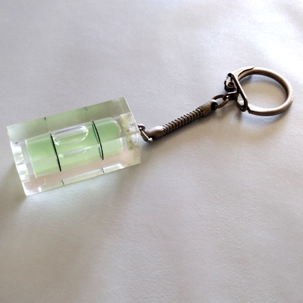 Spirit Level Bubble Level Keychain Keyring Tool Bag or Purse Charm